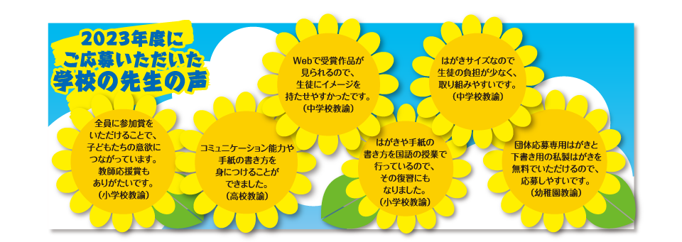 2023年度にご応募いただいた学校の先生の声