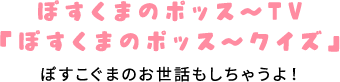 ぽすこぐまのお世話もしちゃうよ！