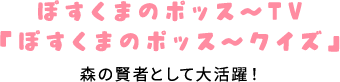 森の賢者として大活躍！